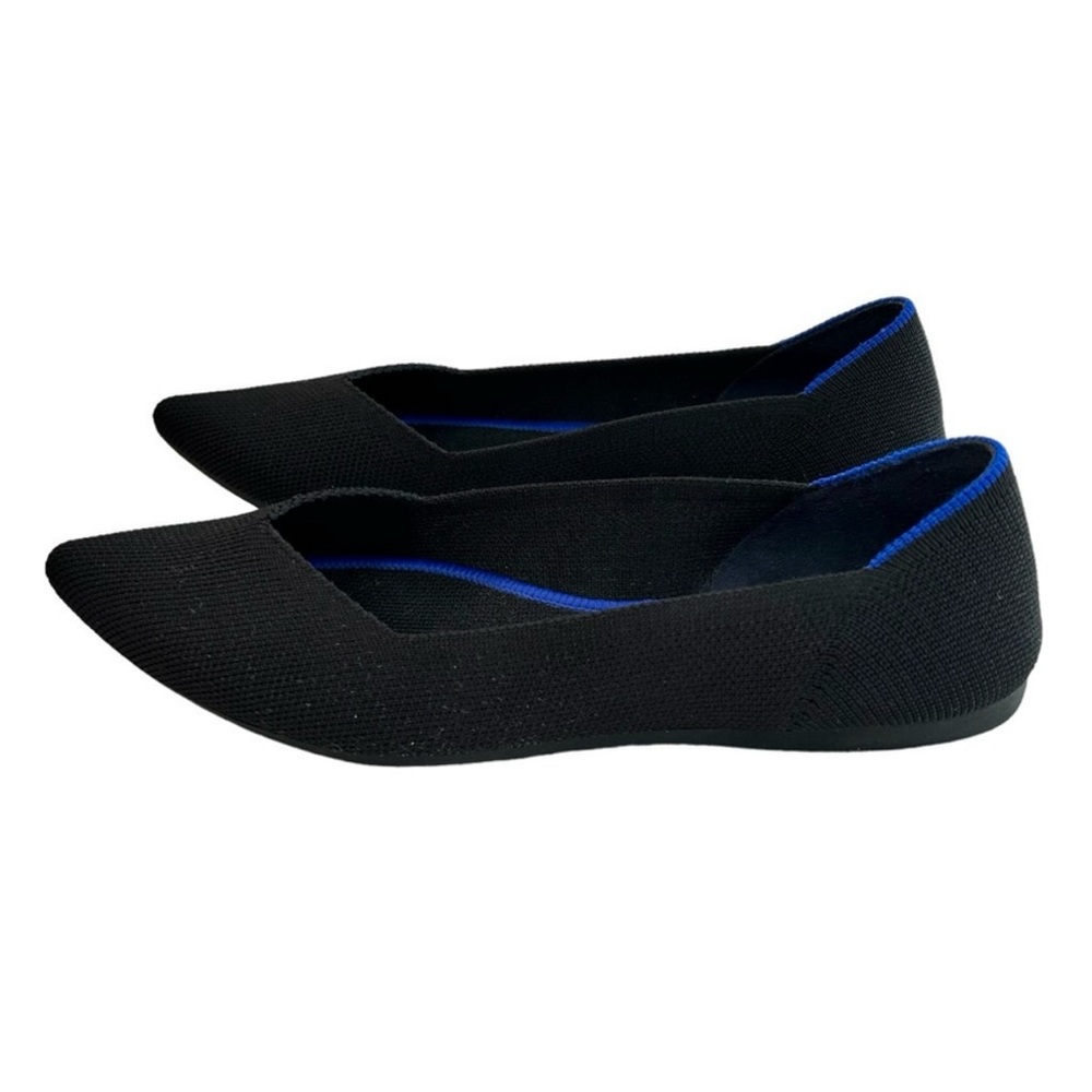 ROTHY’S The Point Black Fabric Ballet Flats 6